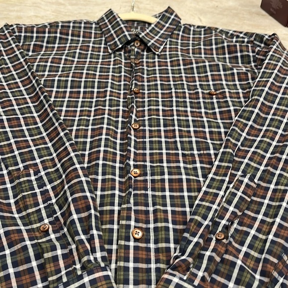 Taylor‎ Dry Goods | Modal Cotton Plaid Dress Shirt | Blue Multi | Men’s Large - Picture 2 of 13